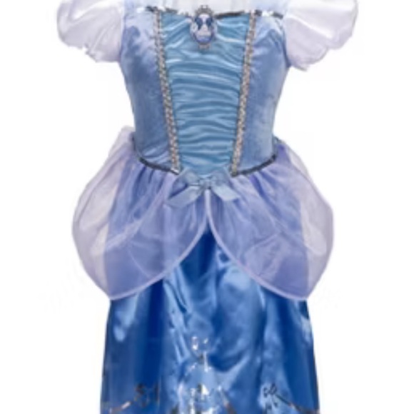 Disney Princess Sparkling Blue Costume with Gloves - Picture 5 of 5